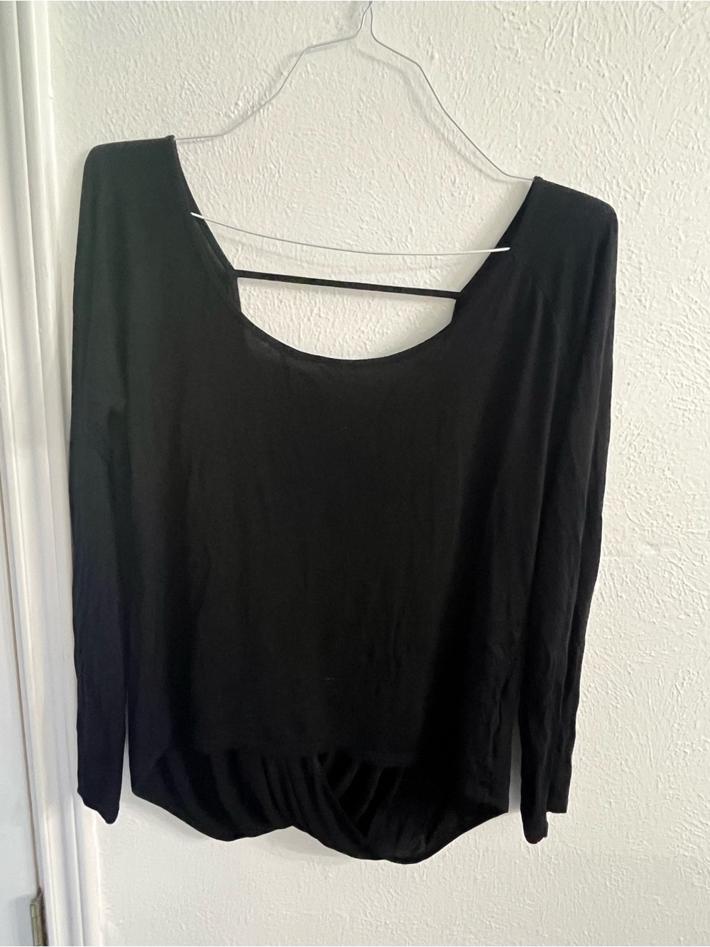 Zyia Active Namaste Long Sleeve Top in black, size Large